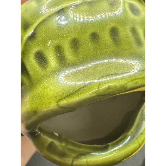 Vintage MCM ? Green Decorative Ceramic Fish App 6” Long- Very Unique - Picture 8 of 8